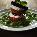 Aubergine & Goats Cheese Tower