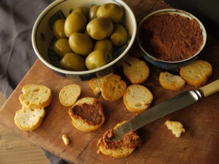 Duck Liver ,Heart & Gizzard Pate spread on crusty bread 