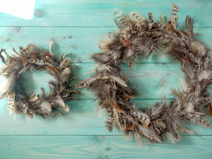 How to Make a Feather Wreath - The Hedgecombers