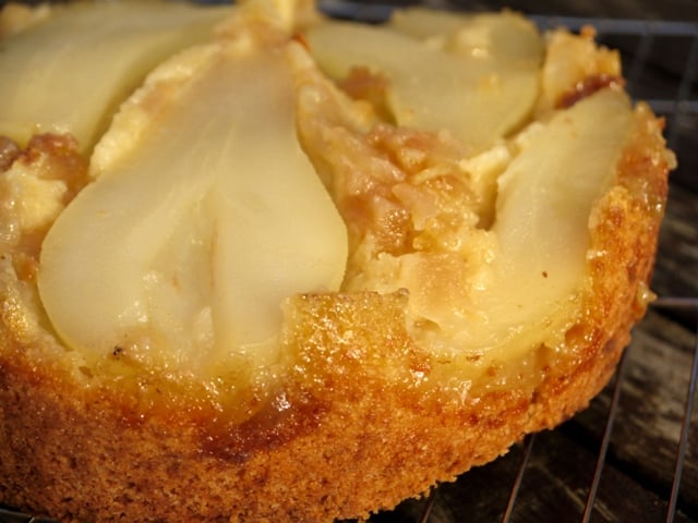 Pear and Ginger Upside Down Cake