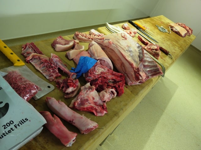 Pork butchery class, Cornwall