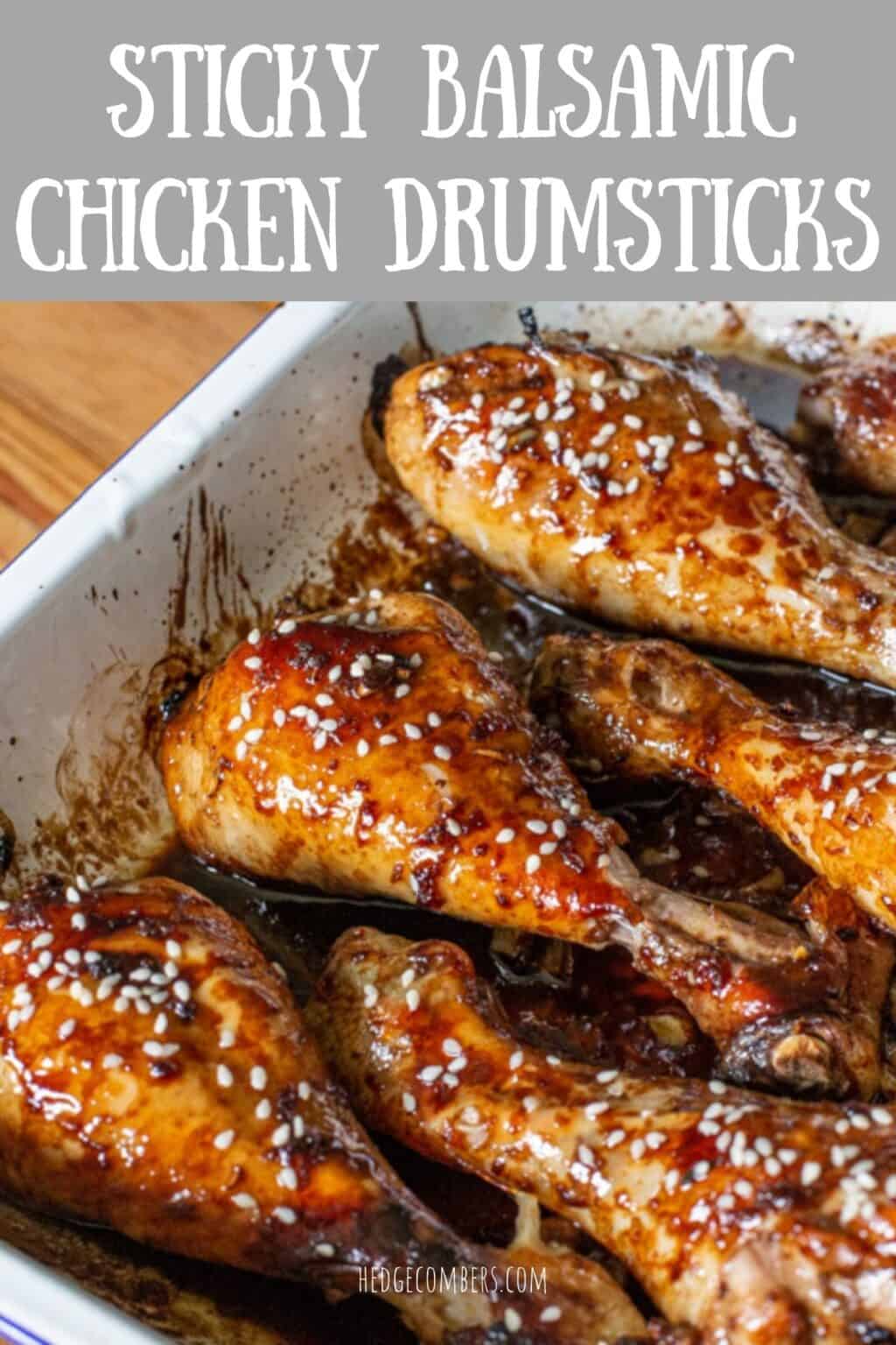 Sticky Balsamic Glazed Chicken Drumsticks The