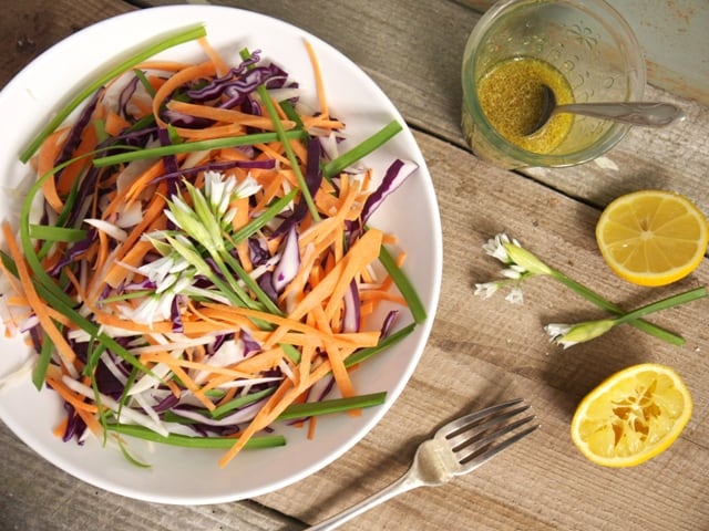 Fennel and Wild Garlic Salad with Mustard Dressing