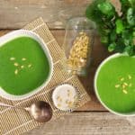 A recipe for fresh watercress and pine nut soup