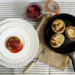 Hot Griddle Cakes with Roast Strawberries