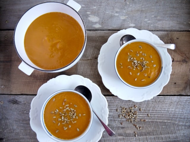 Harissa Baked Butternut Squash Soup