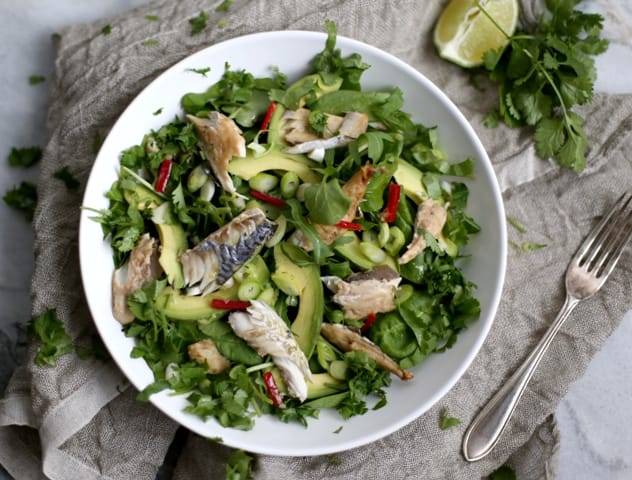 Baked Mackerel Salad with a Hot Ginger Dressing |The Hedgecombers