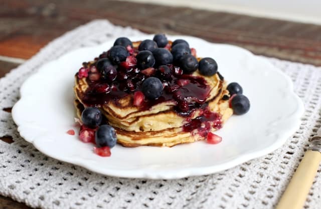 Pomegranate and Blueberry Pancakes 