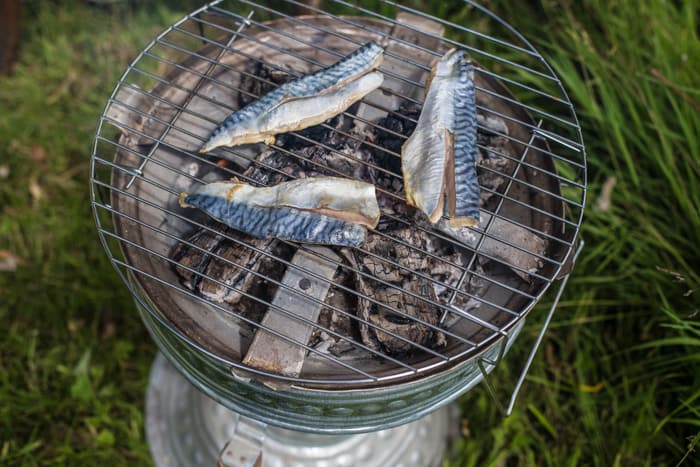 Watercress Salsa Verde & BBQ mackerel