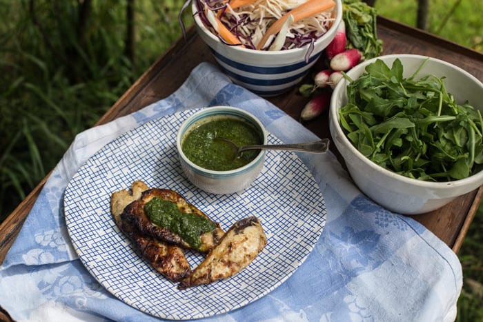 Watercress Salsa Verde & BBQ mackerel