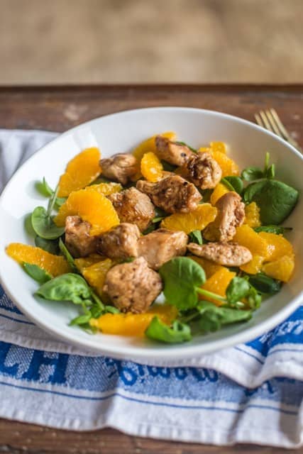 Chicken, orange and watercress salad