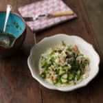 Crab salad with a fresh coriander dressing