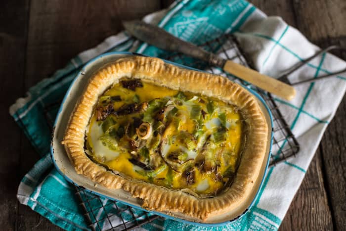 Leek and Smoked Mackerel Quiche - The Hedgecombers