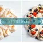 Festive Meringue Wreath with berries and figs