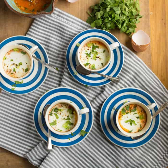 Oeuf en Cocotte with Spicy Salsa