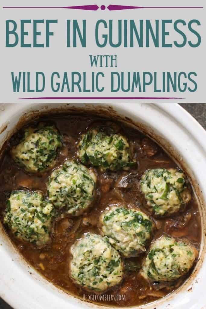 Beef in Guinness with Wild Garlic Dumplings The