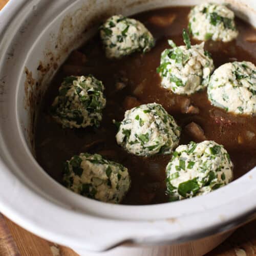 Beef in Guinness with Wild Garlic Dumplings The