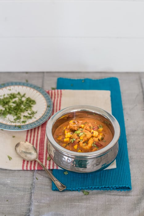 Pollock and Grilled Corn Curry