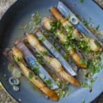 Asian style razor clams