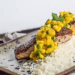 Jerk Salmon with Mango Salsa