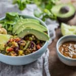 Vegan Buddha Bowl with Spicy Peanut Dressing