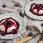 Blueberry Panna Cotta made with a2 milk