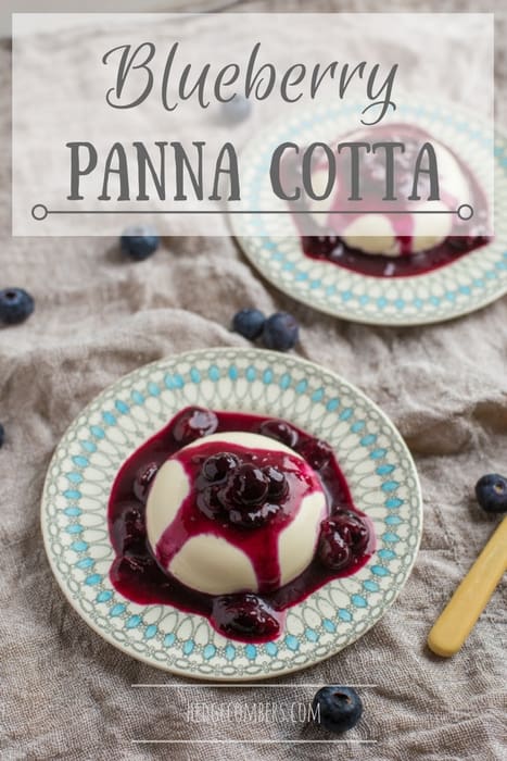 Blueberry Panna Cotta made with a2 milk