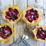 Sweet Chilli Beetroot and Ricotta Filo Tarts