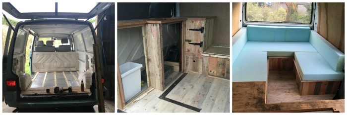 My Self Build VW T4 Campervan Conversion interior under construction