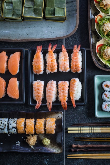 luxury sushi platter from Iceland