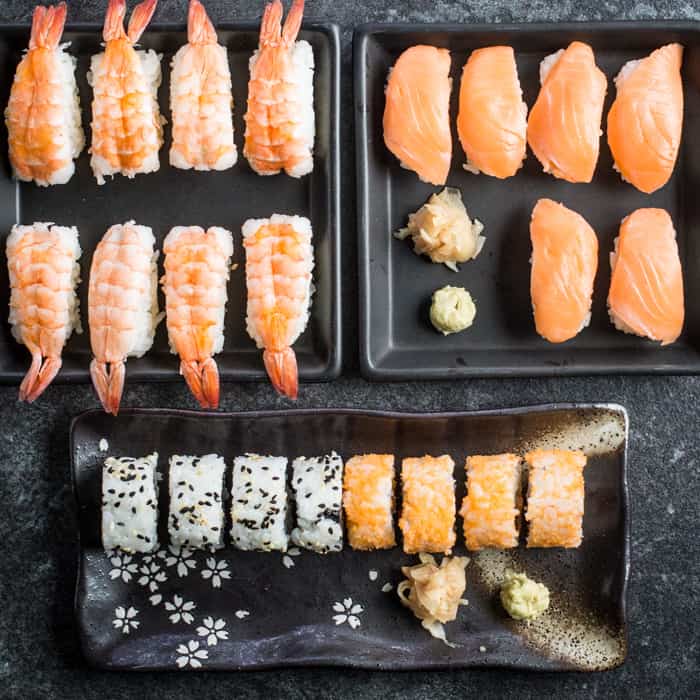 luxury sushi platter from Iceland