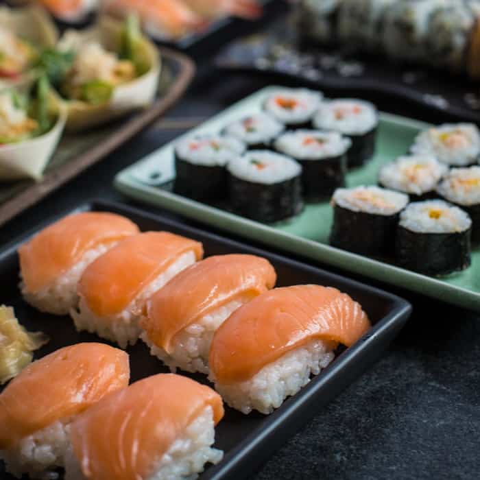 luxury sushi platter from Iceland