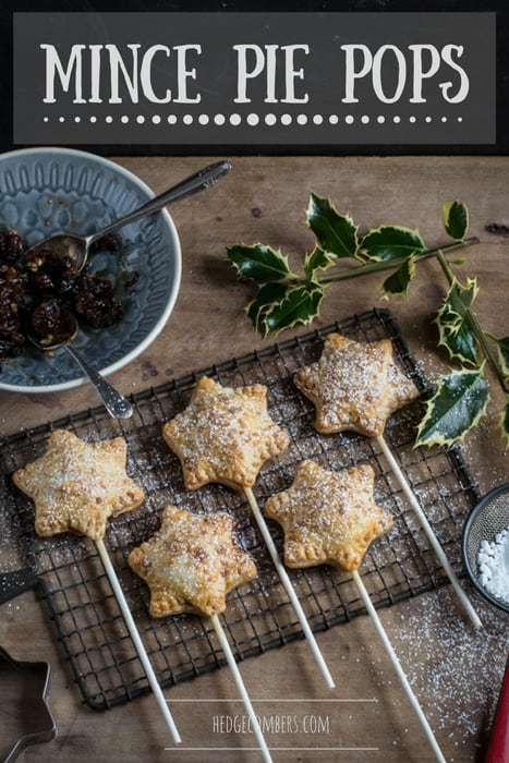 Mince pie pops fresh from the oven and sprinkled with icing sugar, one of my 25 Homemade Christmas Gift Ideas