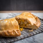 A yummy homemade Butternut and Sage Pasty