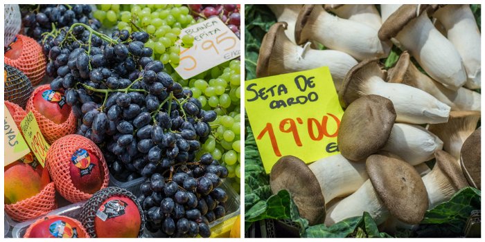 Fruit and veg on a Majorcan market stall