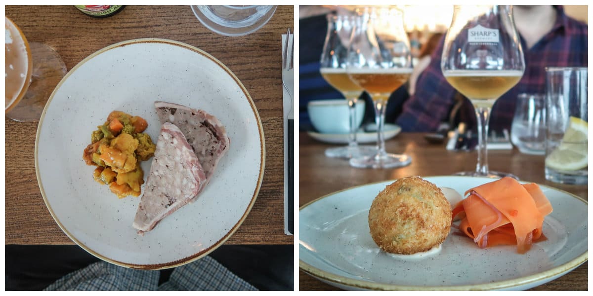 Beer pairings at The Mariners restaurant in Rock, Cornwall during the Padstow Christmas Festival