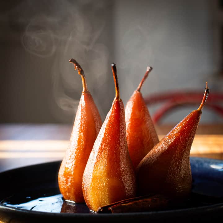 Insex Pear - Poached Pears in Spiced Prune Juice Recipe - The Hedgecombers