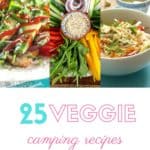 3 images from the cook book 25 One Pot Vegetarian Camping Meals