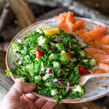 The Best Broccoli Kale Salad : Keto / Paleo / Whole30