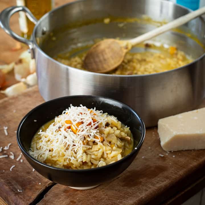 Creamy Pumpkin and Mushroom Risotto - The Hedgecombers